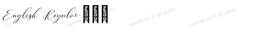 English Regular字体转换